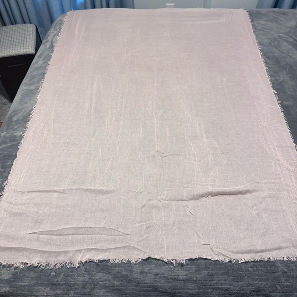 Light Pink Fringed Scarf